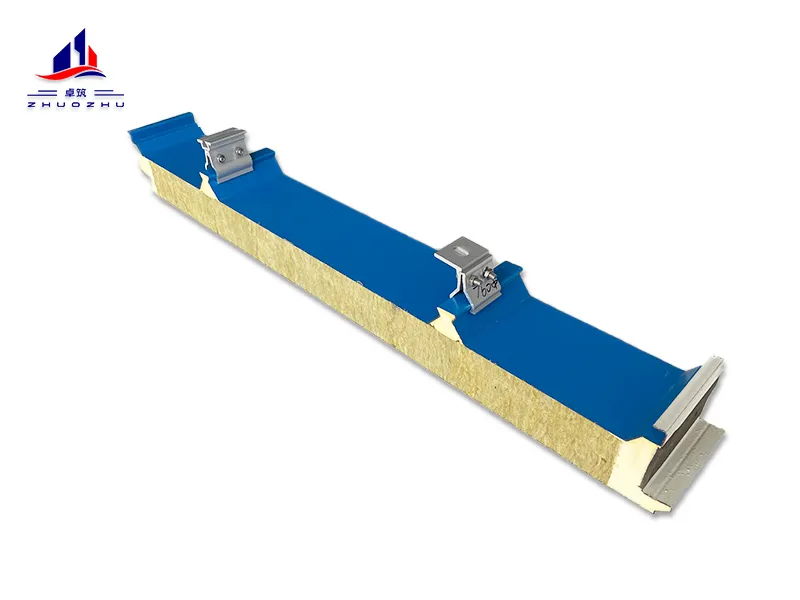 PU-edged rock wool roof sandwich panels - photovoltaic
