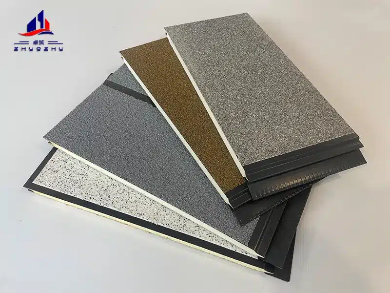 stone chip coating decorative insulated metal wall cladding